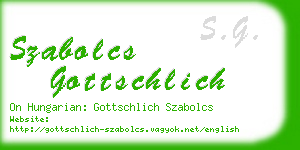 szabolcs gottschlich business card